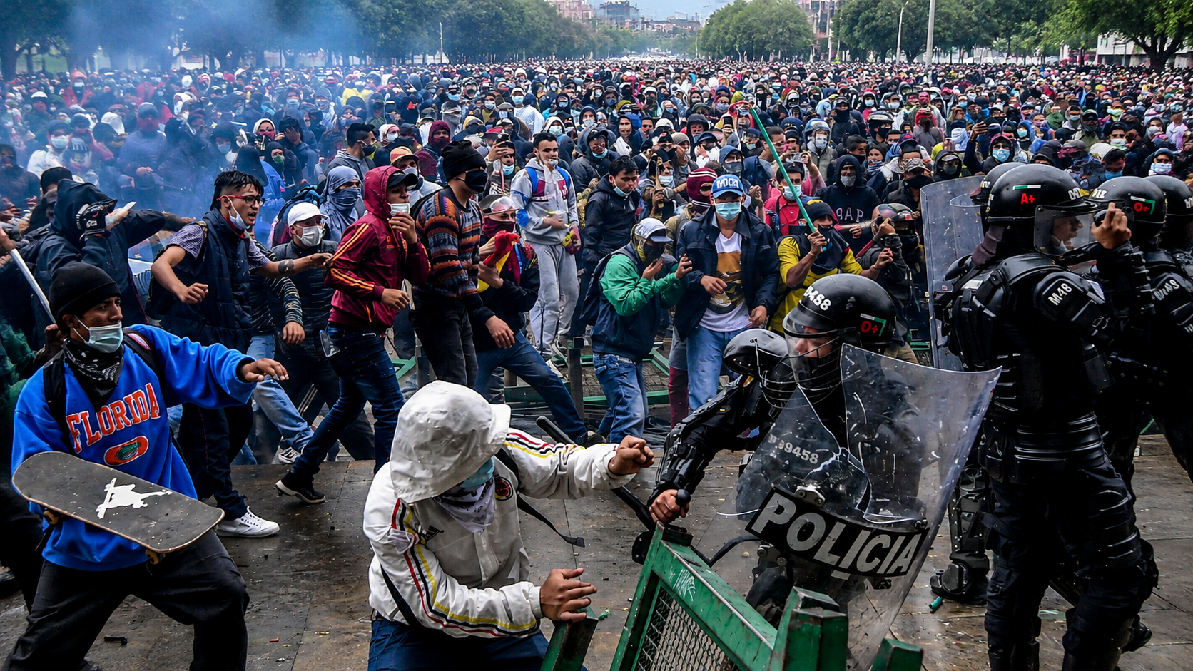 Thousands Of Protesters Block Road To World Cup Stadium